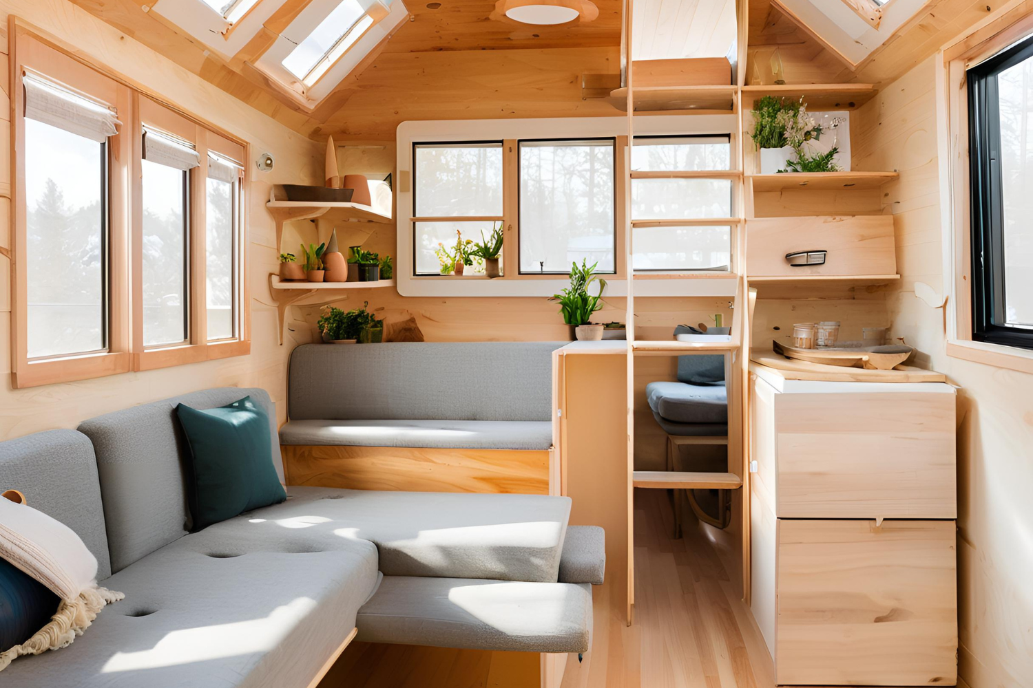 Illustration of Space-Saving Furniture For Tiny Homes