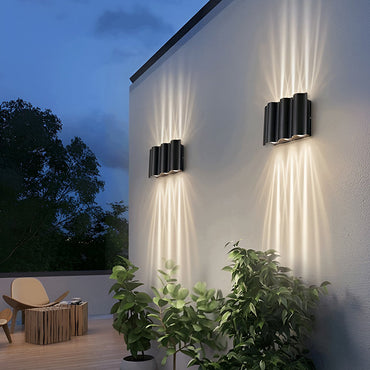 EMFURN Arc Design LED Wall Sconces Waterproof Up and Down Outdoor Wall Lights
