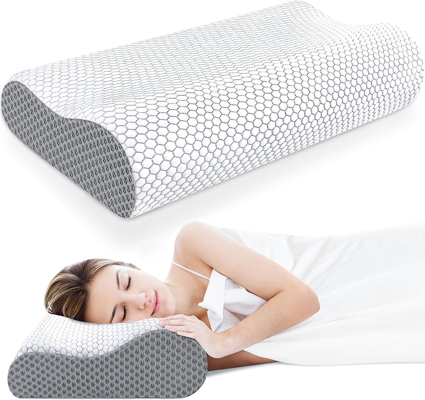 EMFURN Ergonomic Cervical Orthopedic Pillow for Pain Relief