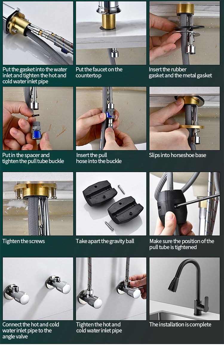 Hot & Cold Kitchen Pull-out Faucet