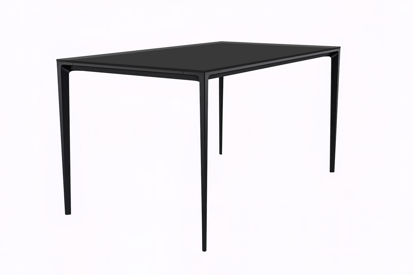 Avo Series Modern Dining Table BLack Base, With 62 Black Glass Top