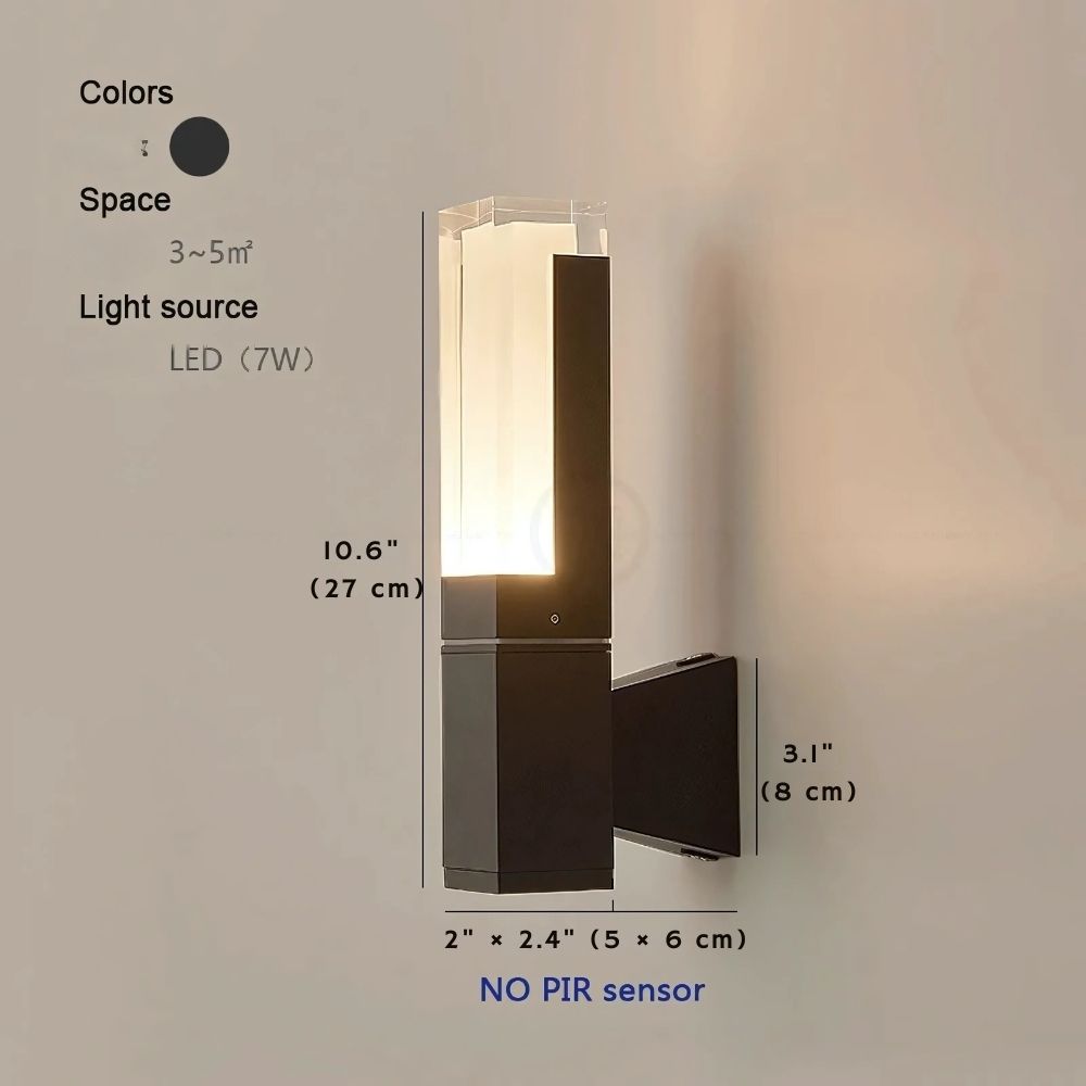 Modern Motion Sensor Outdoor Wall Sconce Light