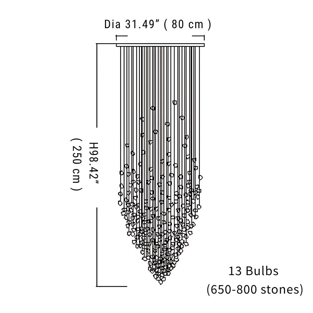Modern Stone Chandelier For Entryway with High Ceiling