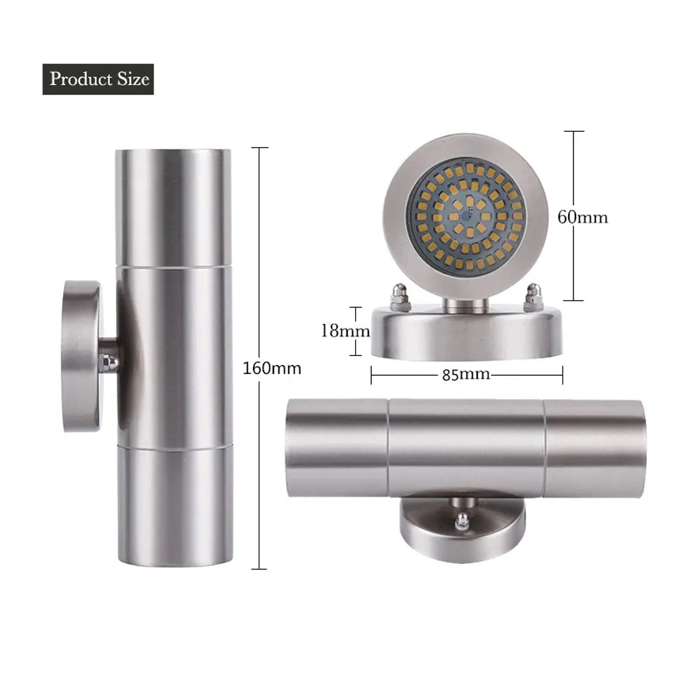 Modern Nickel Outdoor Wall Lights