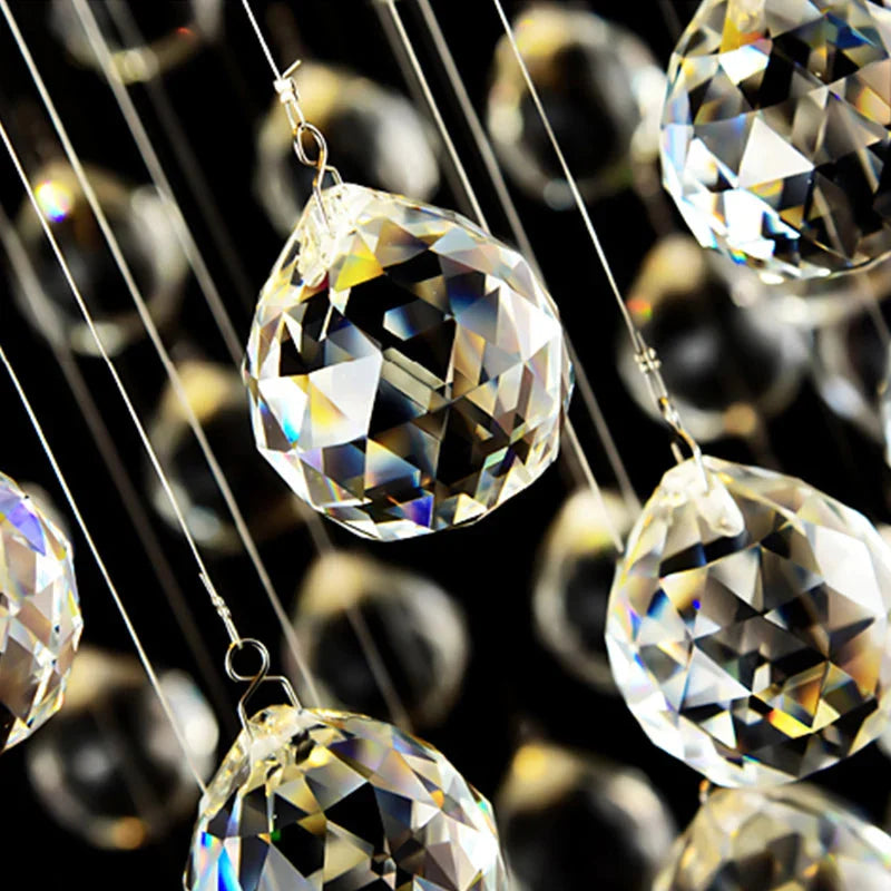 Cely Modern Raindrop Crystal Rectangle Chandelier