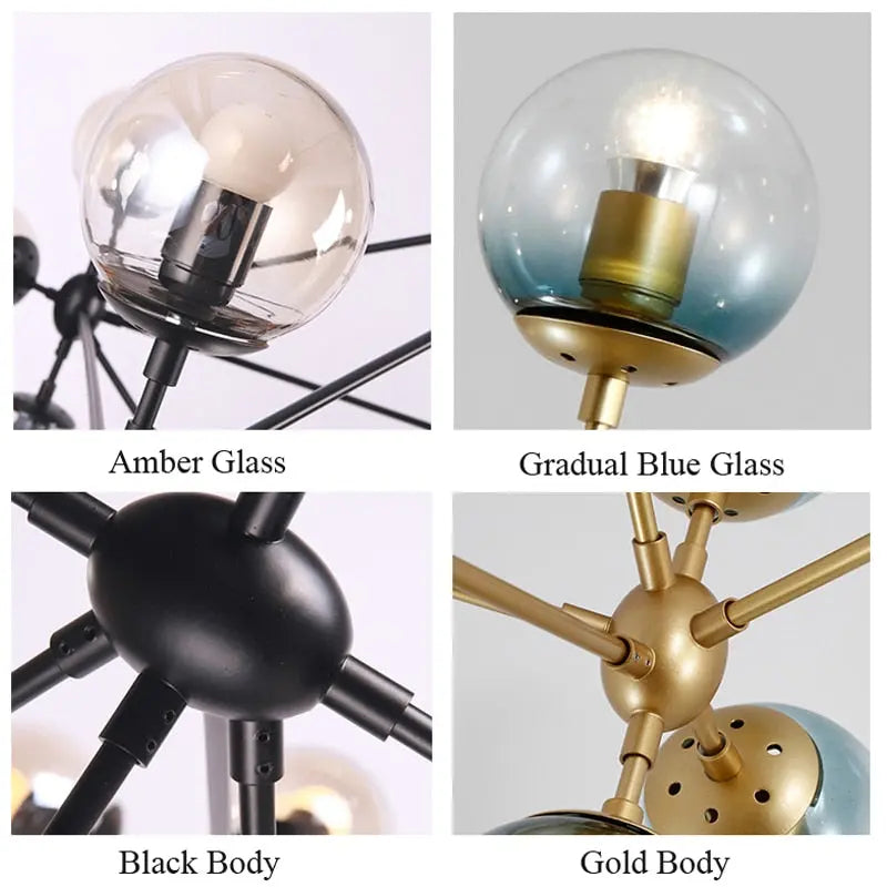 Contemporary Black Chandeliers 15/21 Heads