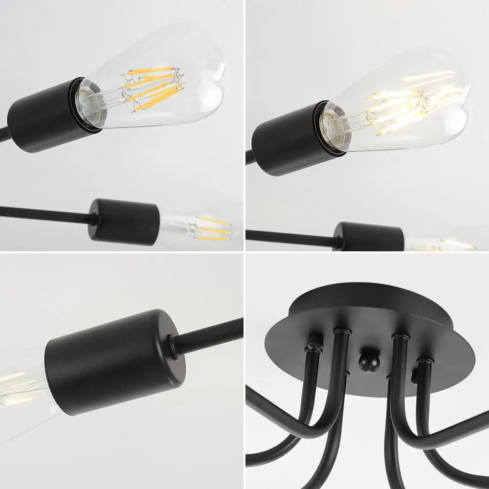 Flush Mount Linear Chandelier