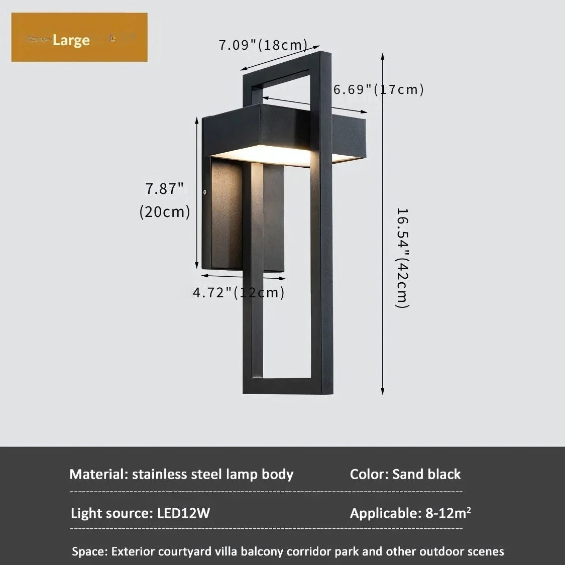Modern Outdoor Wall Mount Light Fixture