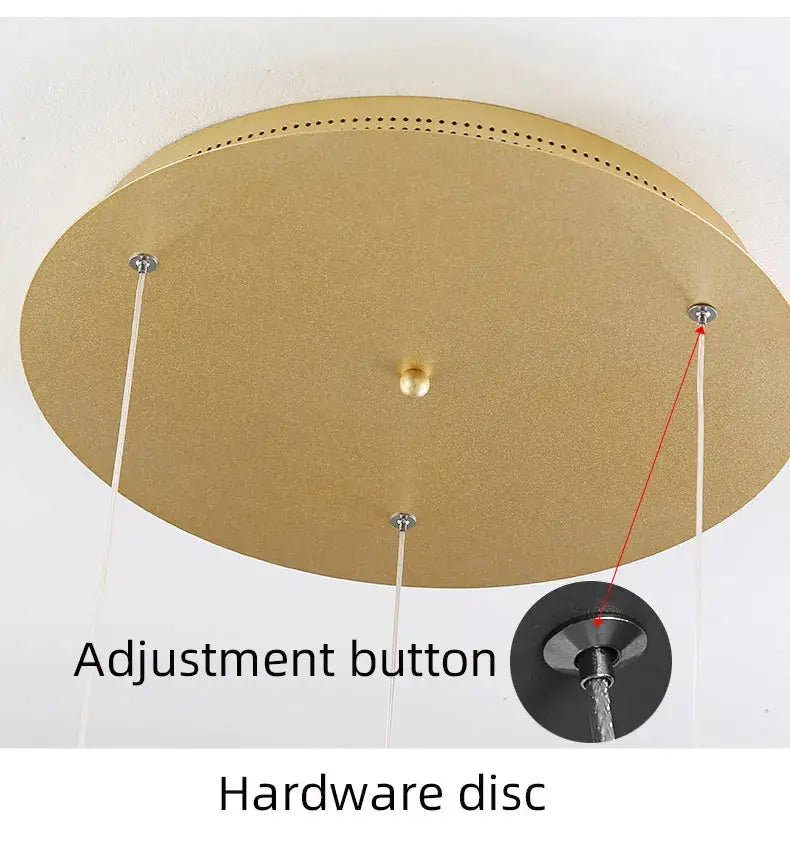 Gold Acrylic Flower Led Chandelier For Stairwell, Staircase