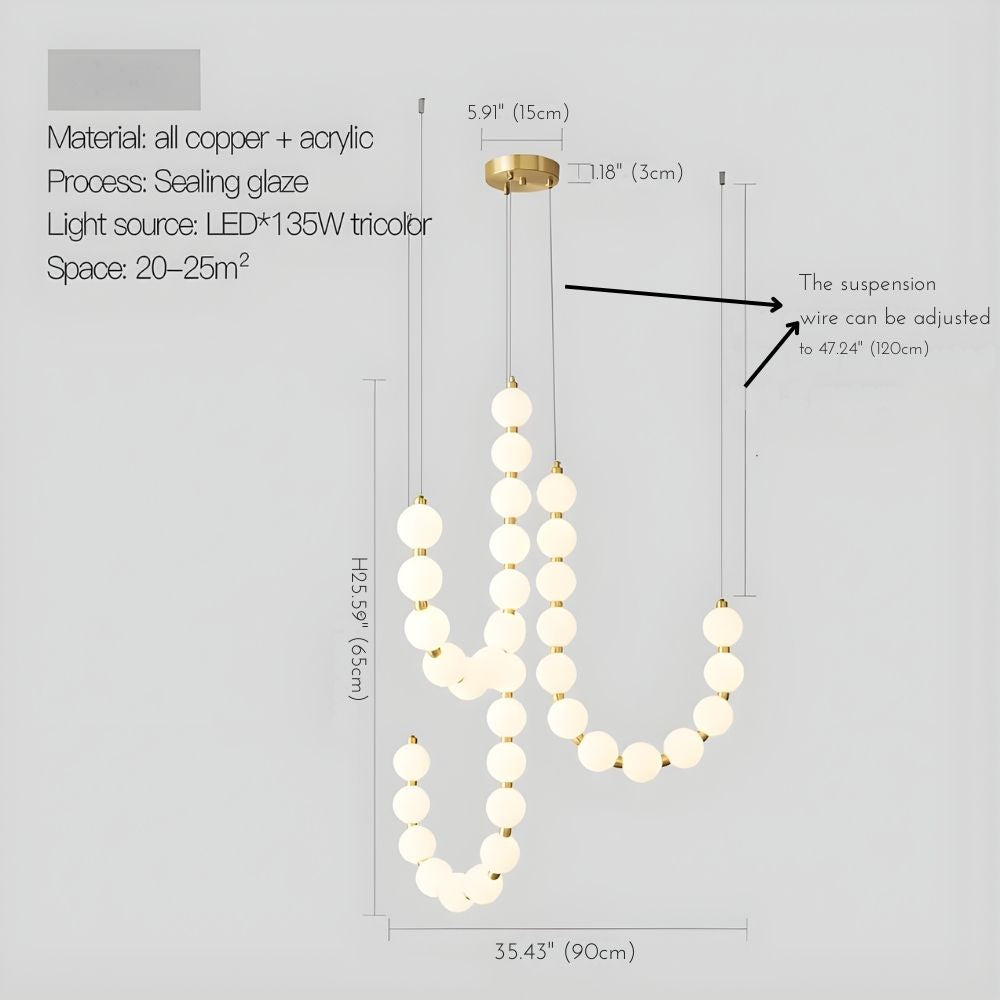 Classic Modern Acrylic Orb Chandelier