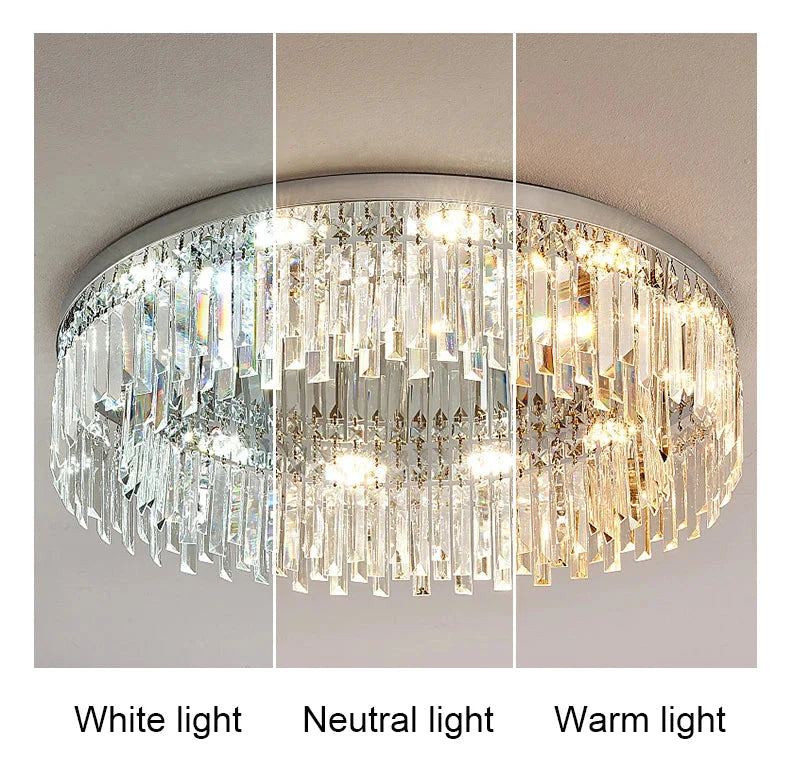 Modern Crystal Flush Mount Ceiling Light