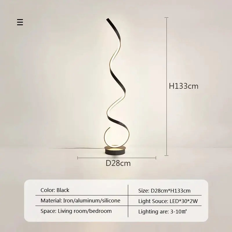 Classic LED Wavy Floor Lamp