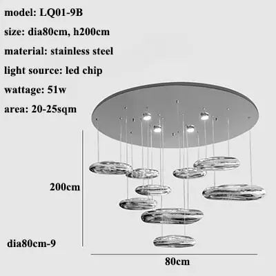Classic Droplet Ceiling Light 5/7/9 Head
