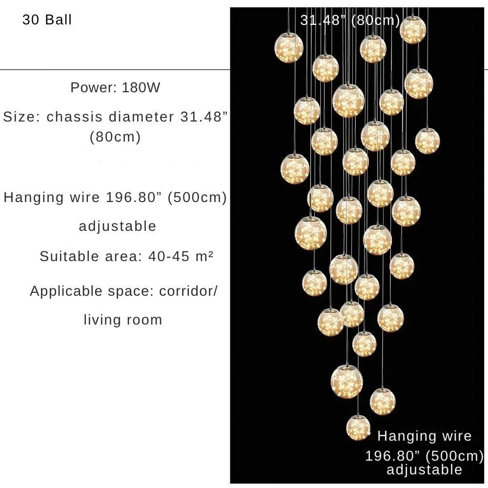 Modern Spiral Chandelier for Staircase