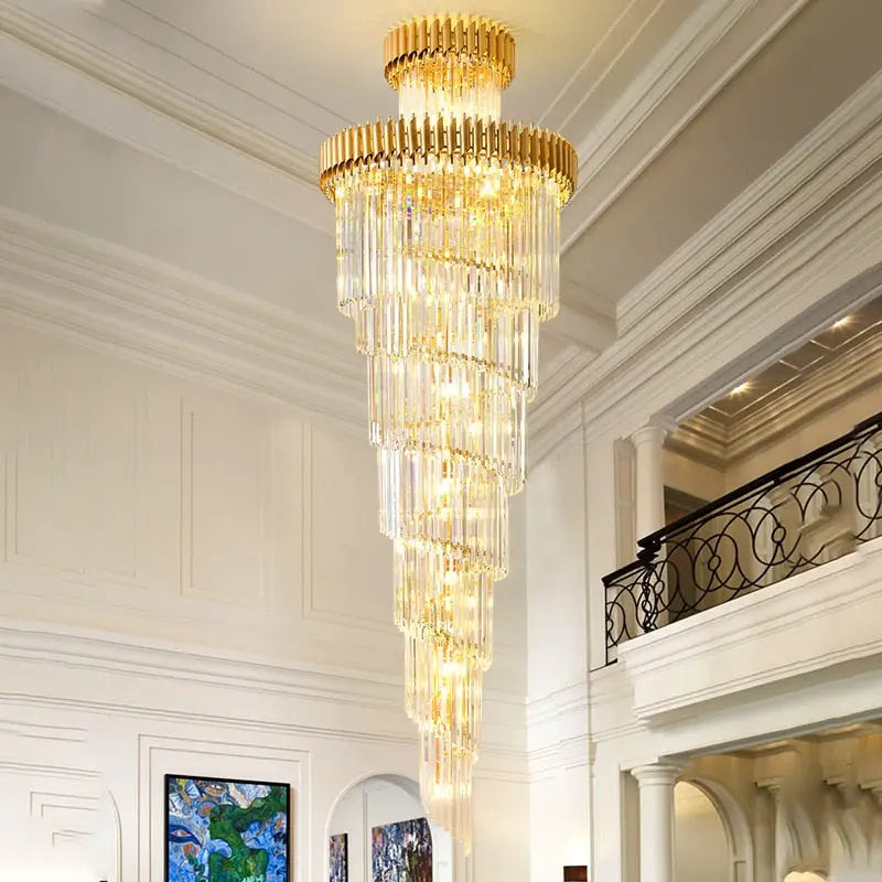 Olivia Crystal Modern Stair Chandelier