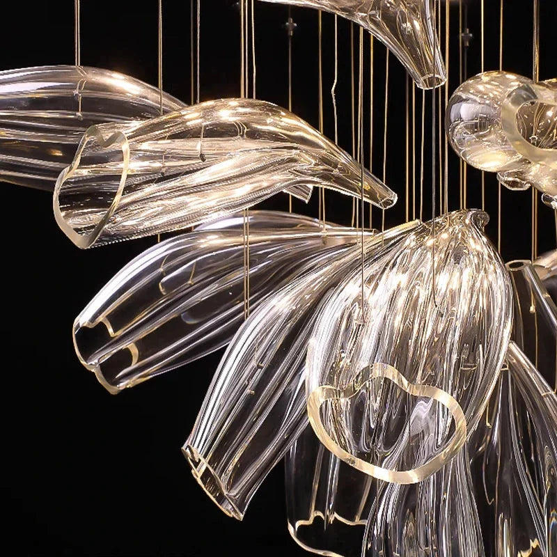 Modern Designer Crystal Flower Chandelier