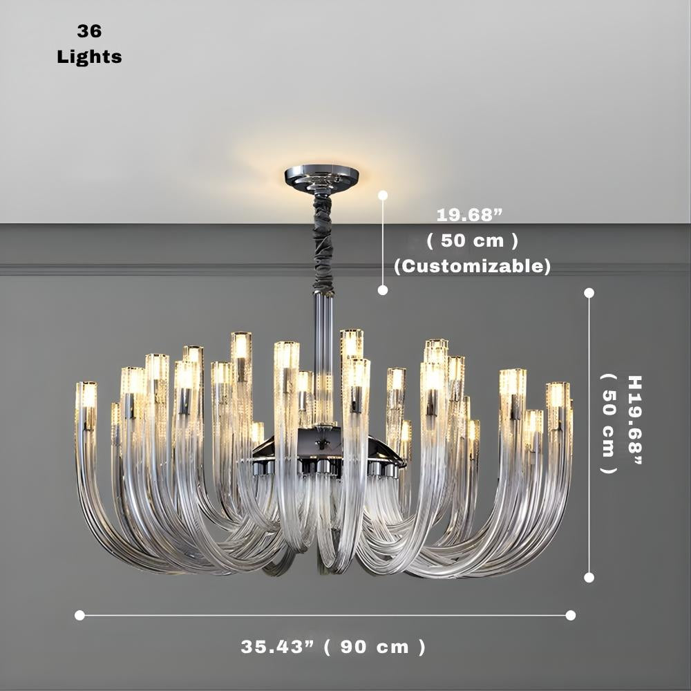 Modern Mid Century Modern Glass Chandelier