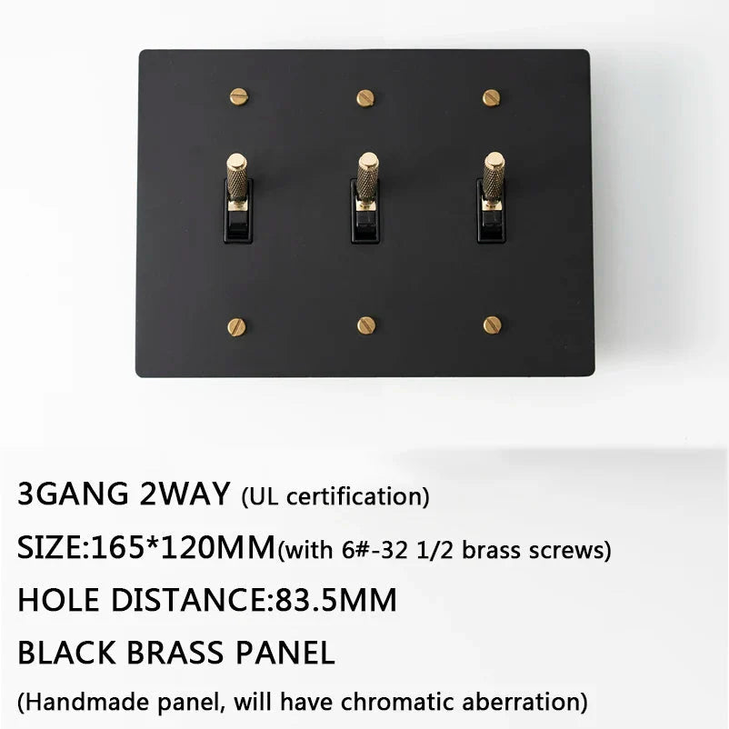 Rustics Brass Toggle Light Switch