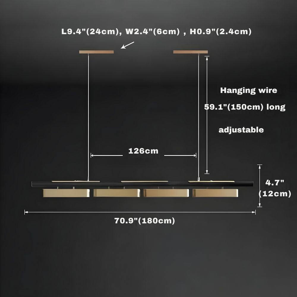 Torin Contemporary Rectangular Chandelier