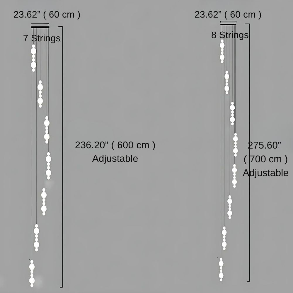 Classic Multi Globe Pendant Light for Staircase & High Ceiling