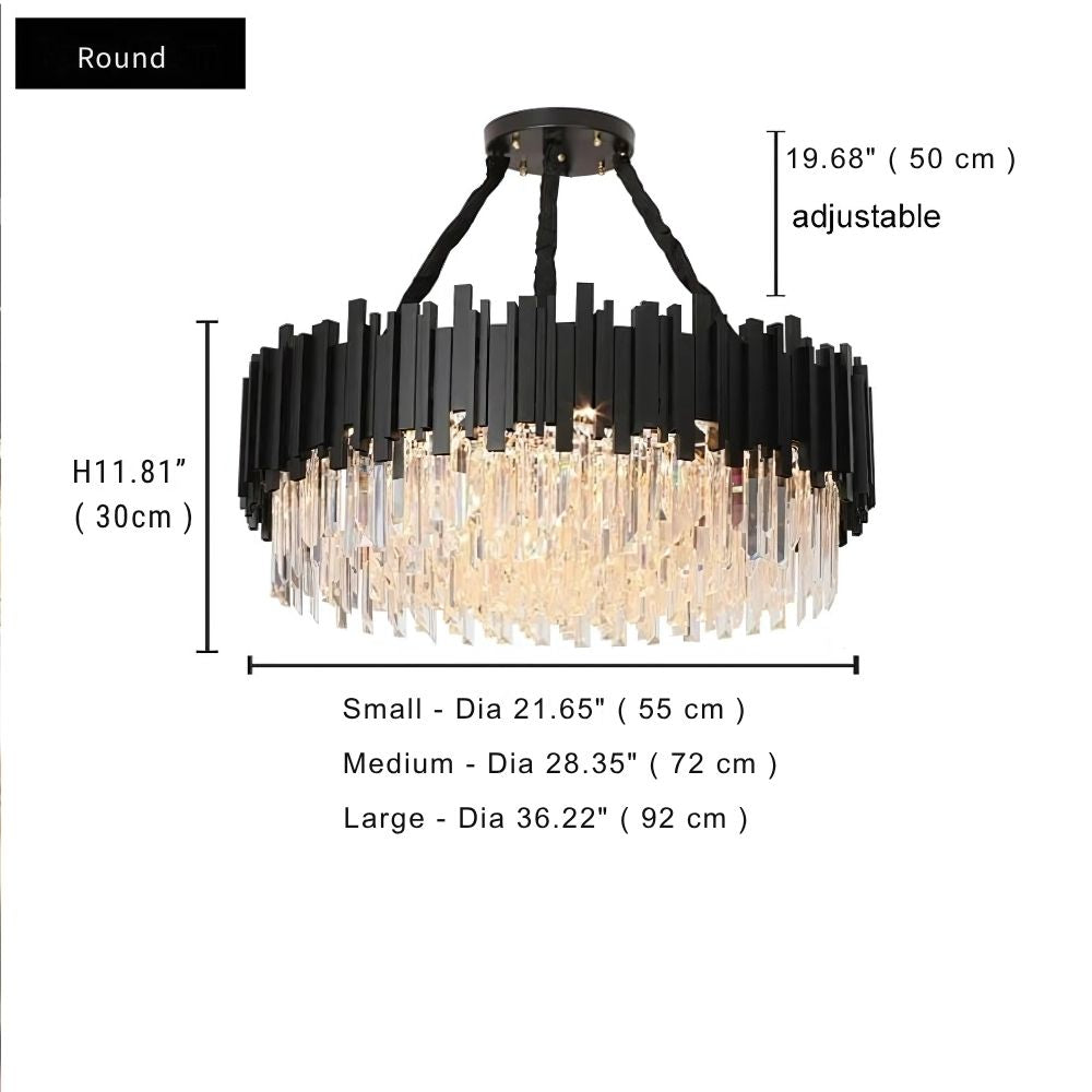 Modern Modern Gold Crystal Chandelier