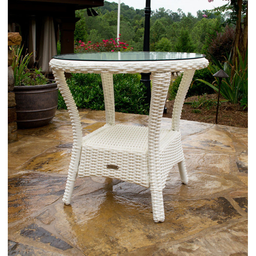 Perspective Side Table In Magnolia White - living-essentials