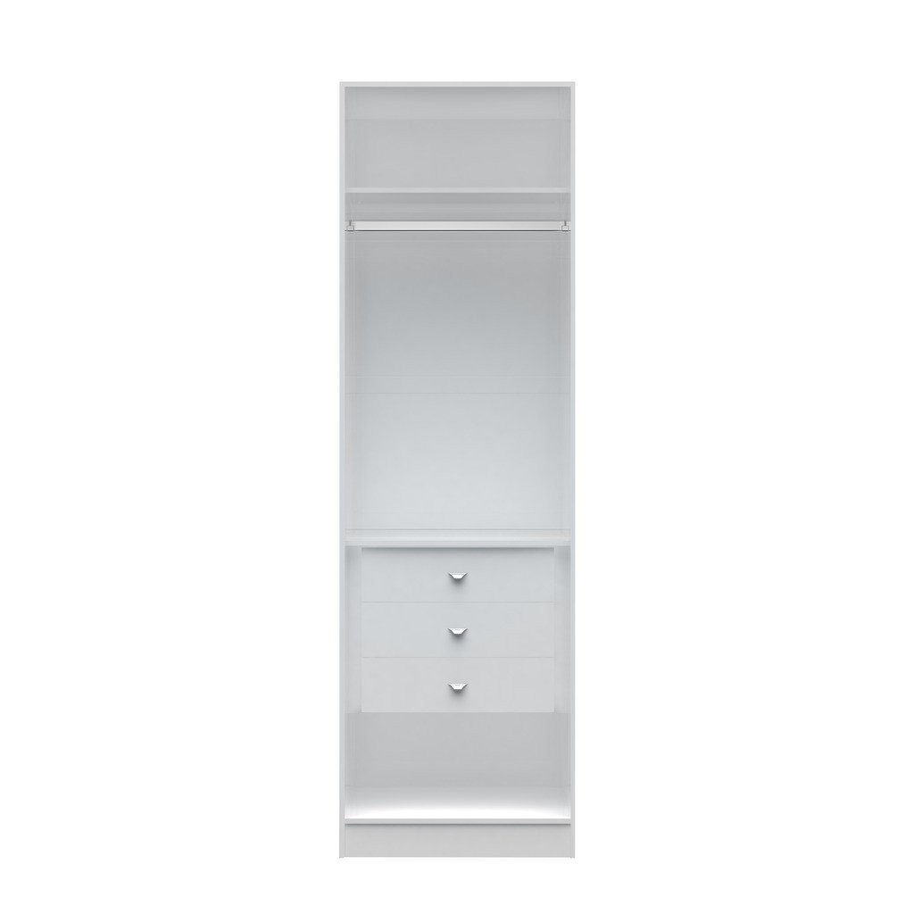 Chelsea 1.0 - 27.55 inch Wide Basic Wardrobe Closet with 3 Drawers - living-essentials