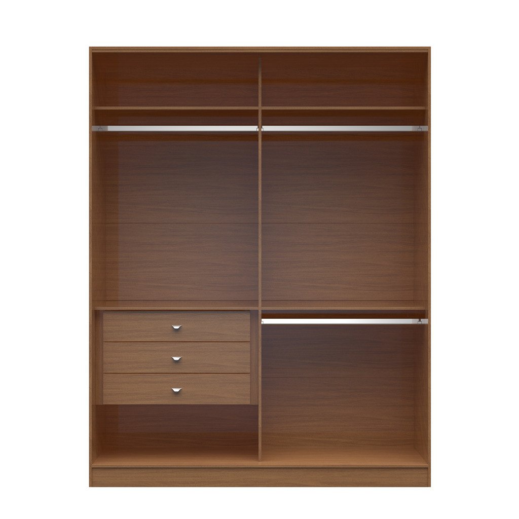 Chelsea 2.0 - 70.07 inch Wide Double Basic Wardrobe with 3 Drawers - living-essentials