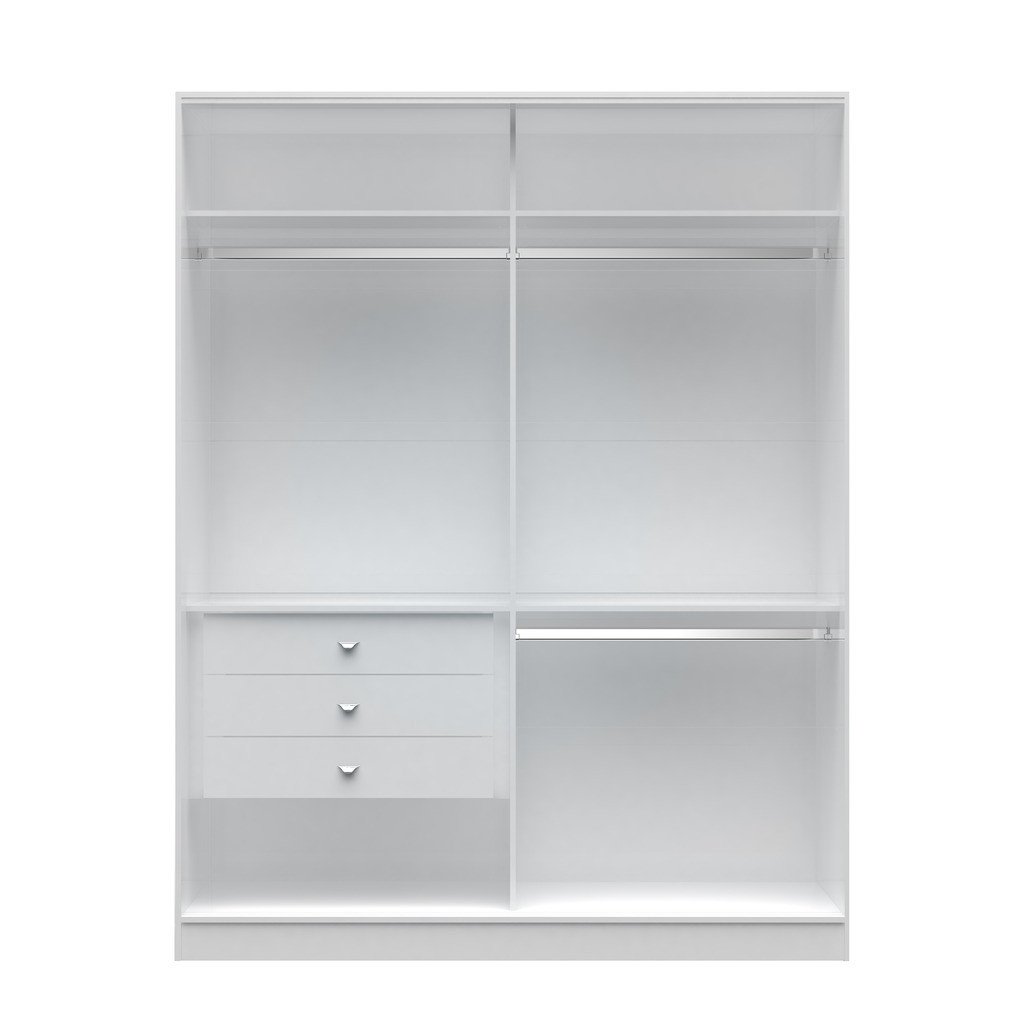 Chelsea 2.0 - 70.07 inch Wide Double Basic Wardrobe with 3 Drawers - living-essentials