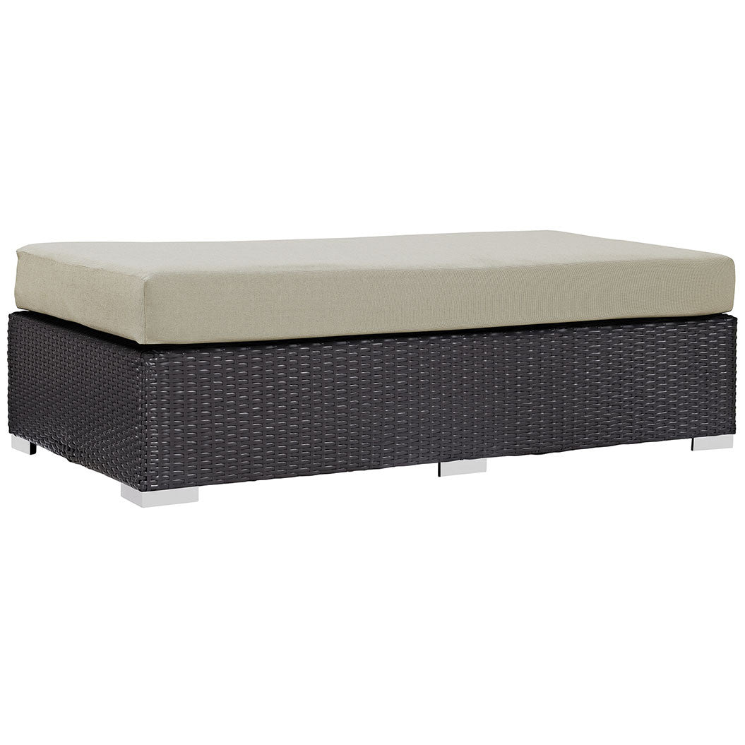 Berkeley Outdoor Patio Fabric Rectangle Ottoman - living-essentials