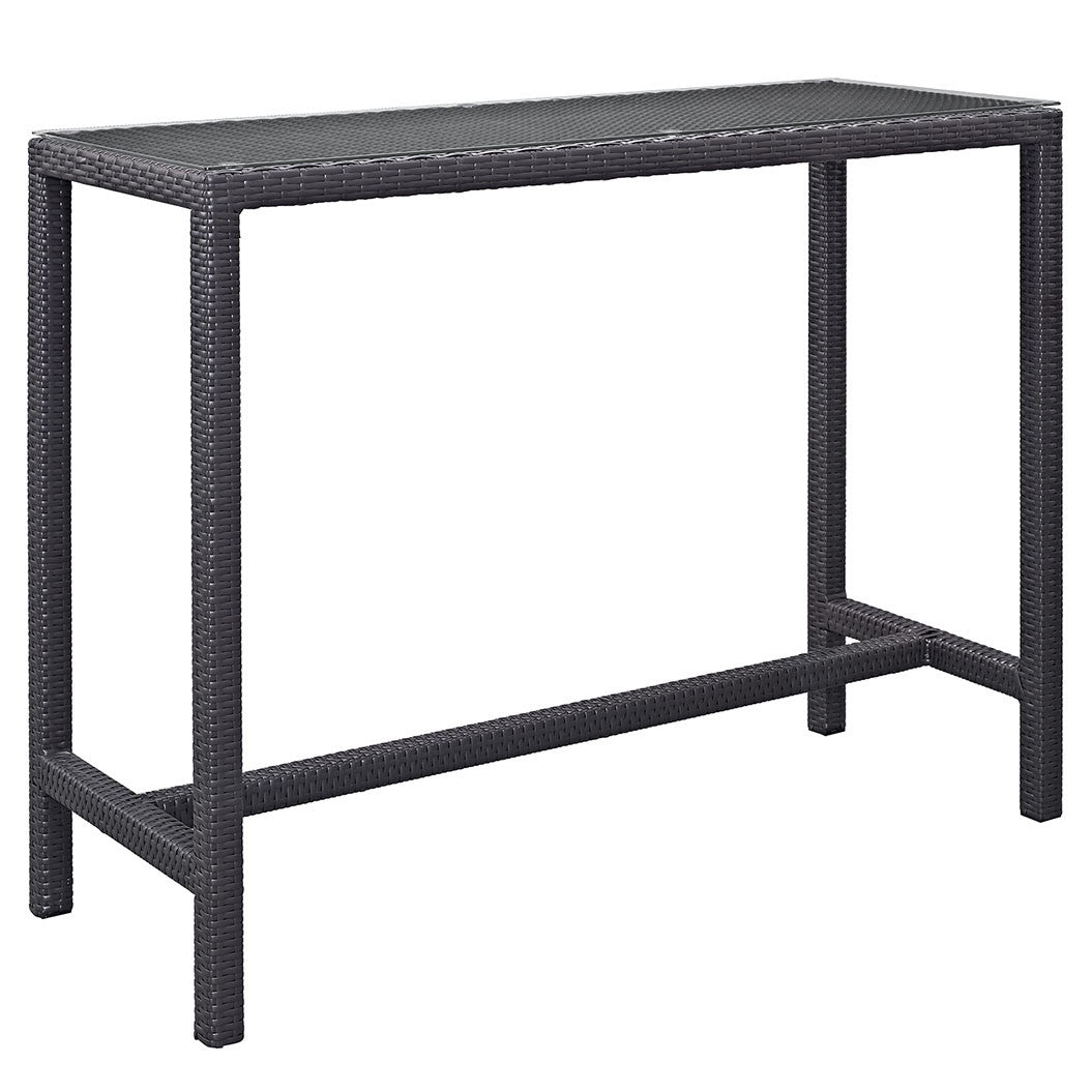 Berkeley Espresso Large Outdoor Patio Bar Table - living-essentials
