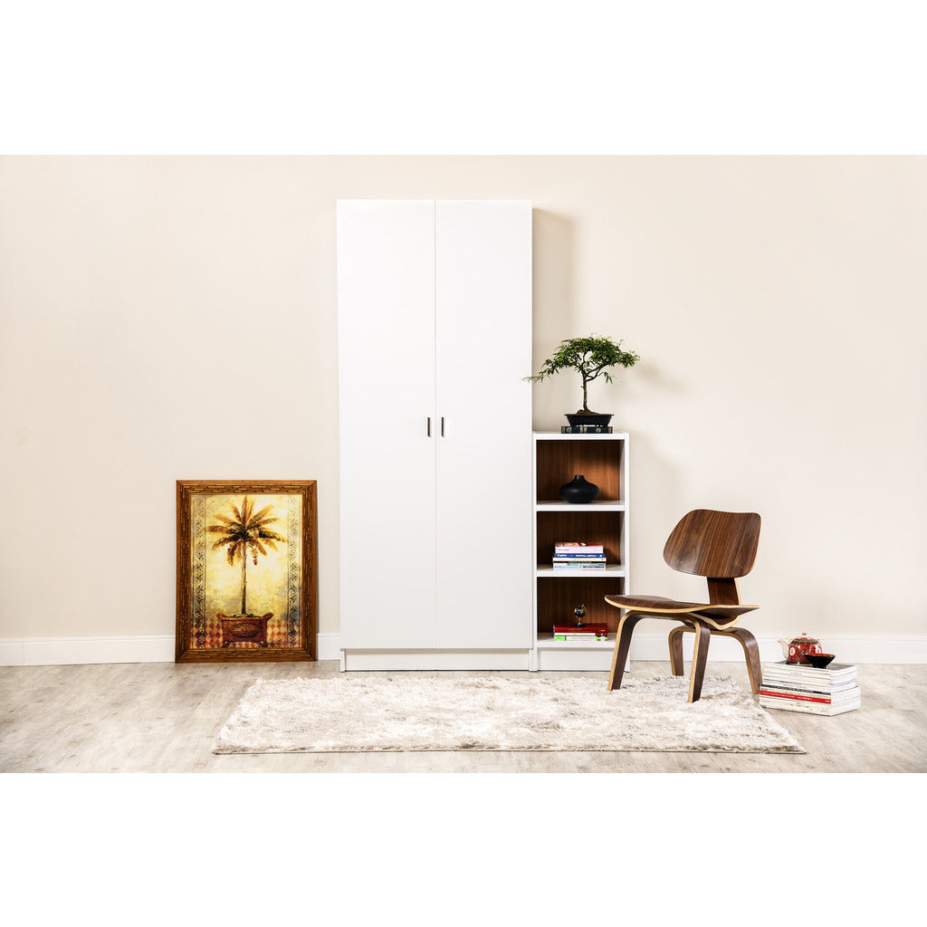 Greenwich 2 - Piece Bookcase 9 - Wide and Narrow Shelves with 2 Wide Doors - living-essentials