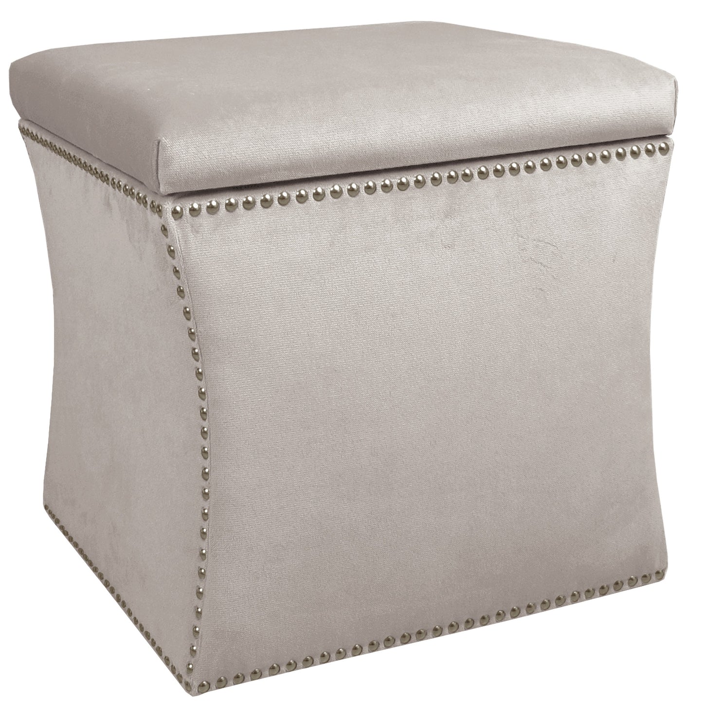 Avery Mystere Dove Nail Button Storage Ottoman - living-essentials