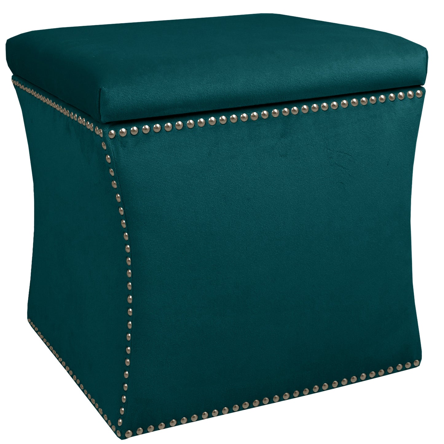 Avery Mystere Peacock Nail Button Storage Ottoman - living-essentials