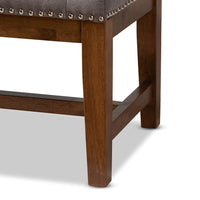 Aiva Walnut Finished Solid Rubberwood Bench - living-essentials