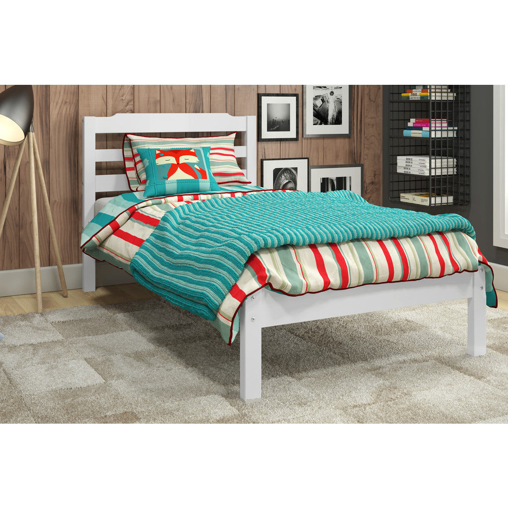 Hayley Solid Pine Wood Twin Size Bed - living-essentials