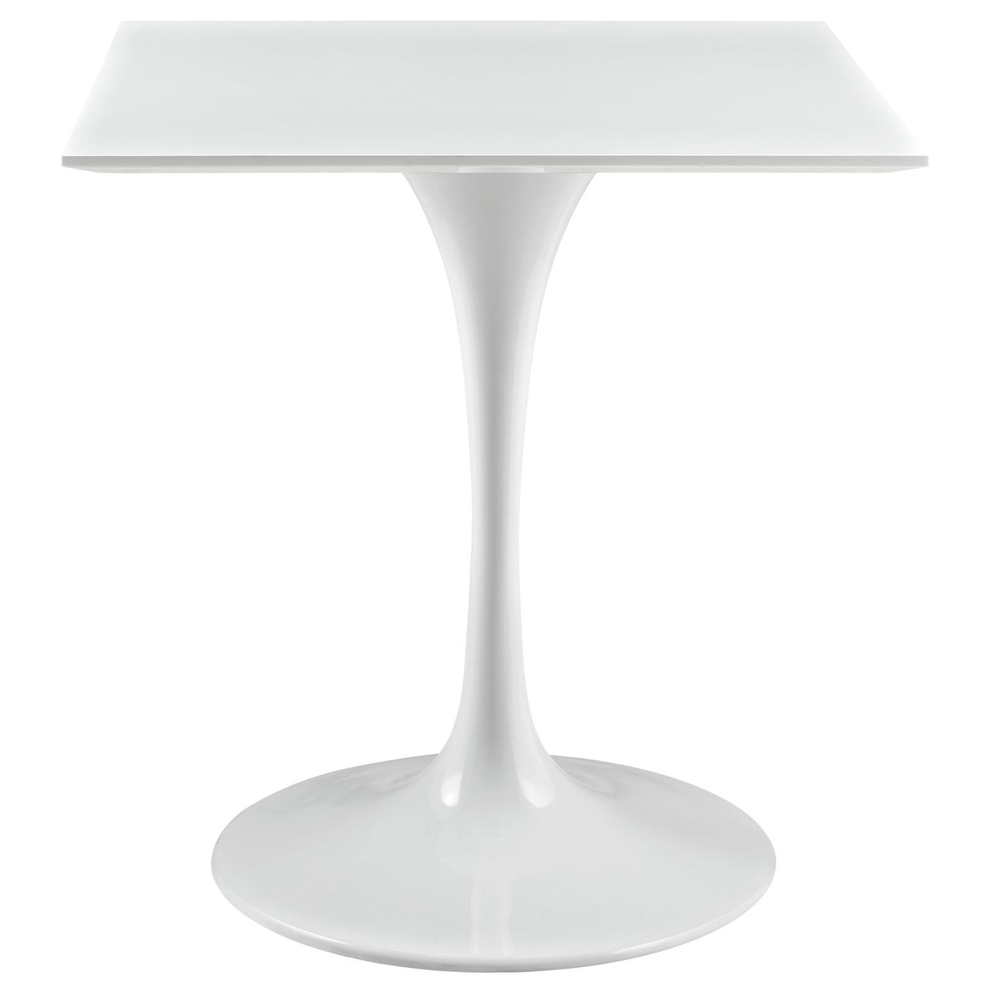 Tulip Style 28" Square White Top Dining Table - living-essentials