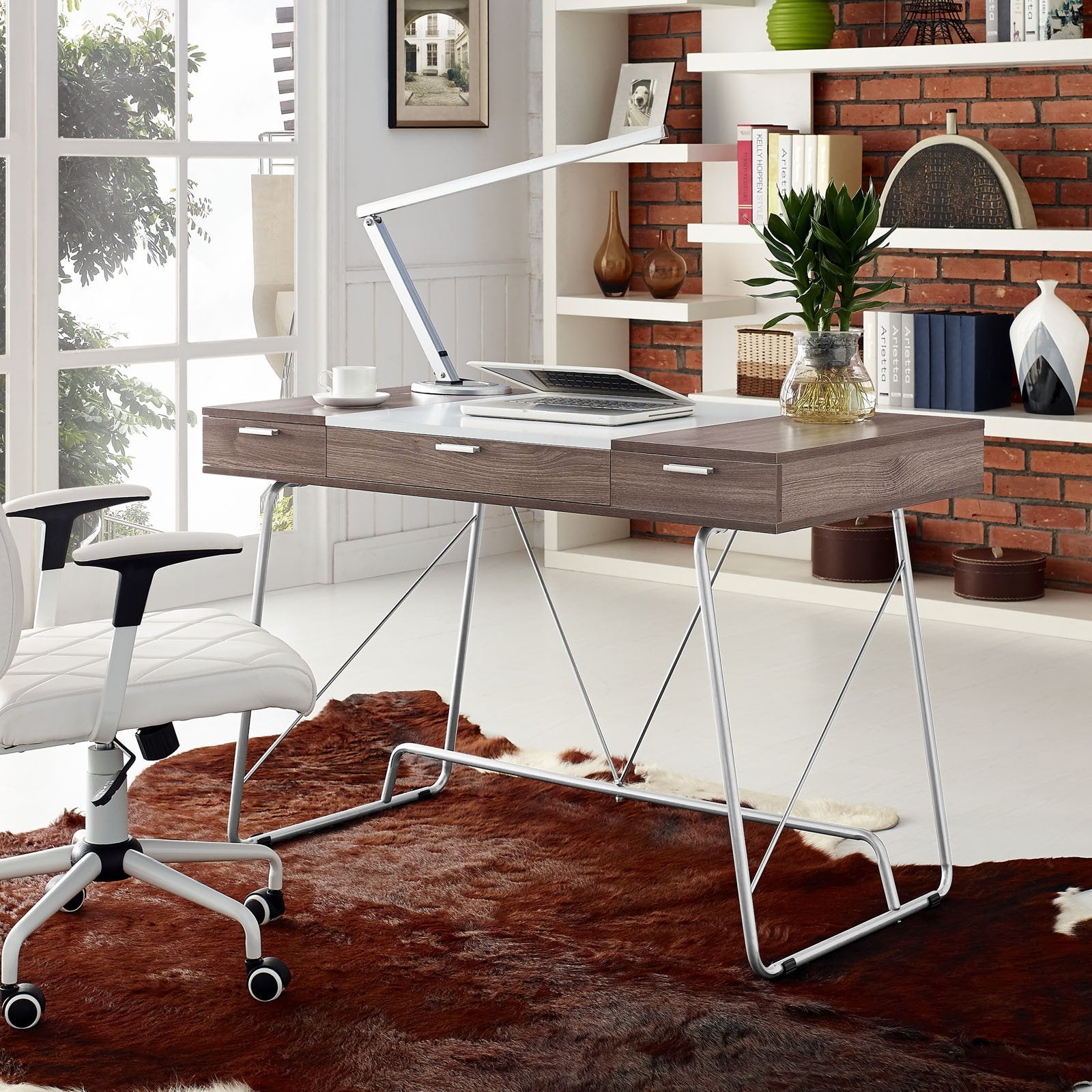 Contemporary Office Desk Essential Double