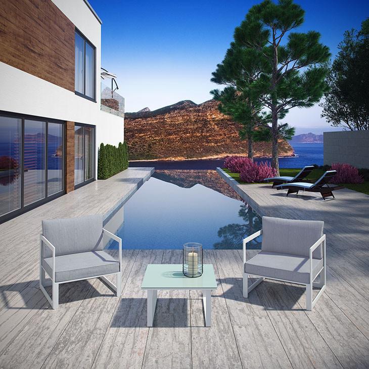 Alfresco 3 Piece Outdoor Patio Chair Set - living-essentials