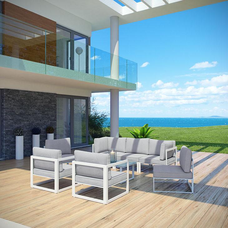 Alfresco 8 Piece Outdoor Patio Sofa Set - living-essentials