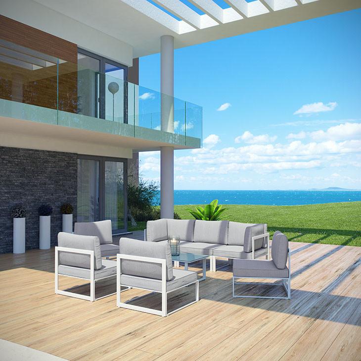 Alfresco 8 Piece Outdoor Patio Sofa Set - living-essentials