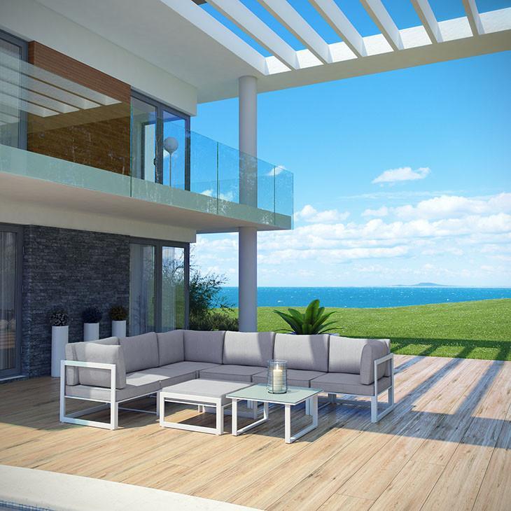 Alfresco 8 Piece Outdoor Patio Sectionals Sofa Set - living-essentials