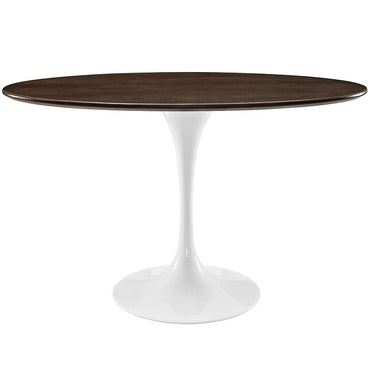 Tulip Style 48" Oval Shaped Walnut Dining Table - living-essentials