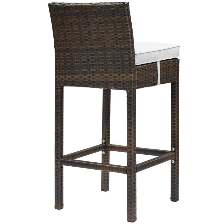 Conduit Outdoor Patio Wicker Rattan Bar Stool - living-essentials