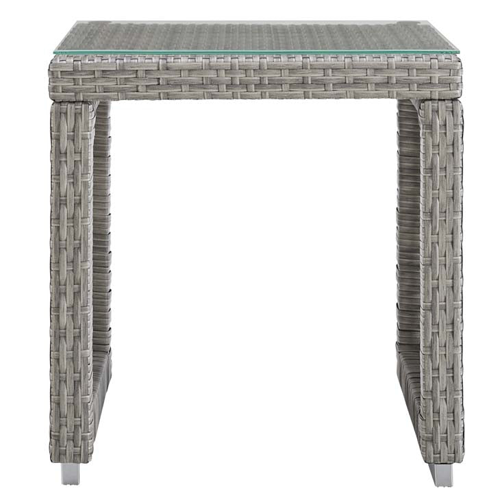 Audrey Outdoor Patio Wicker Rattan Side Table - living-essentials