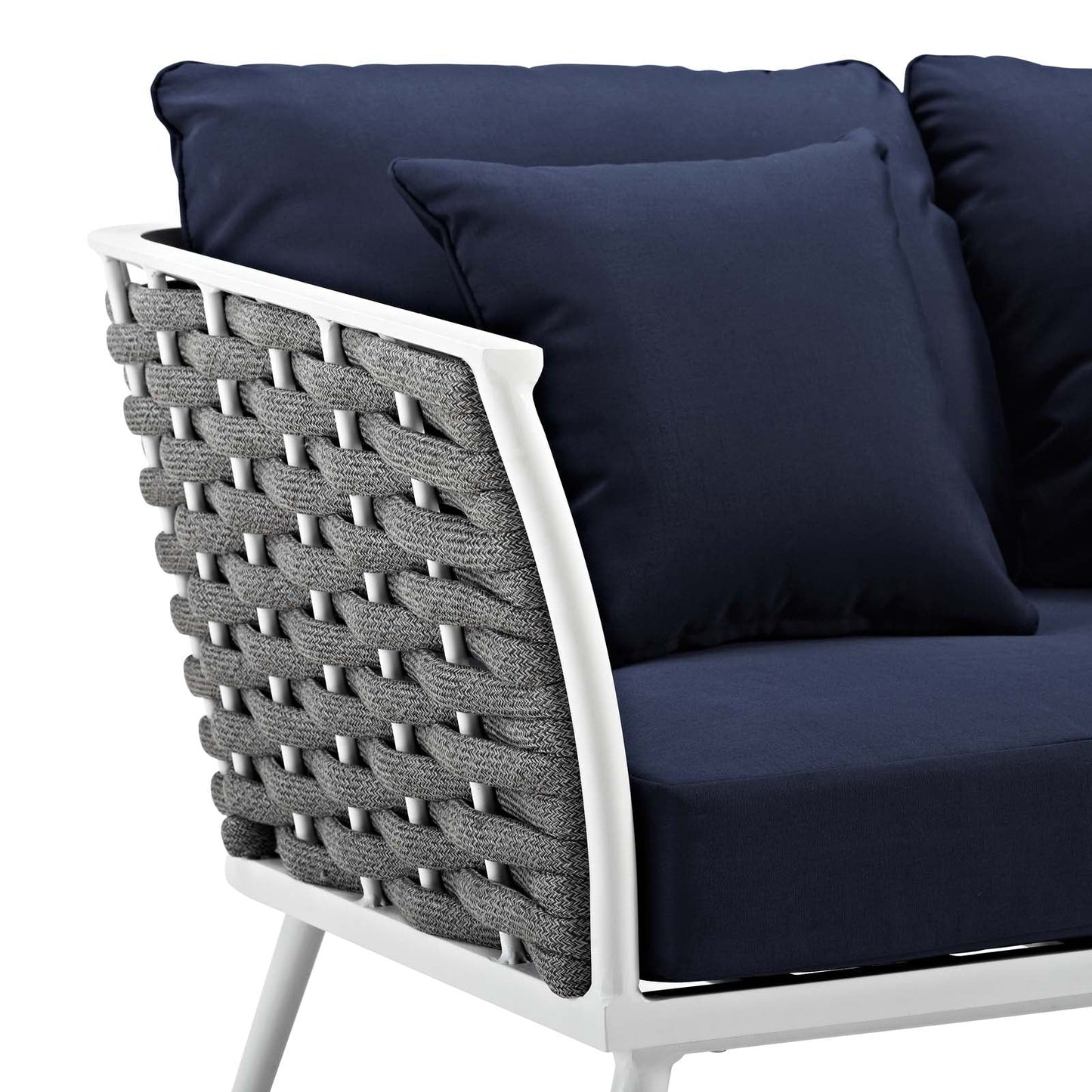Yanick Outdoor Patio Aluminum Loveseat