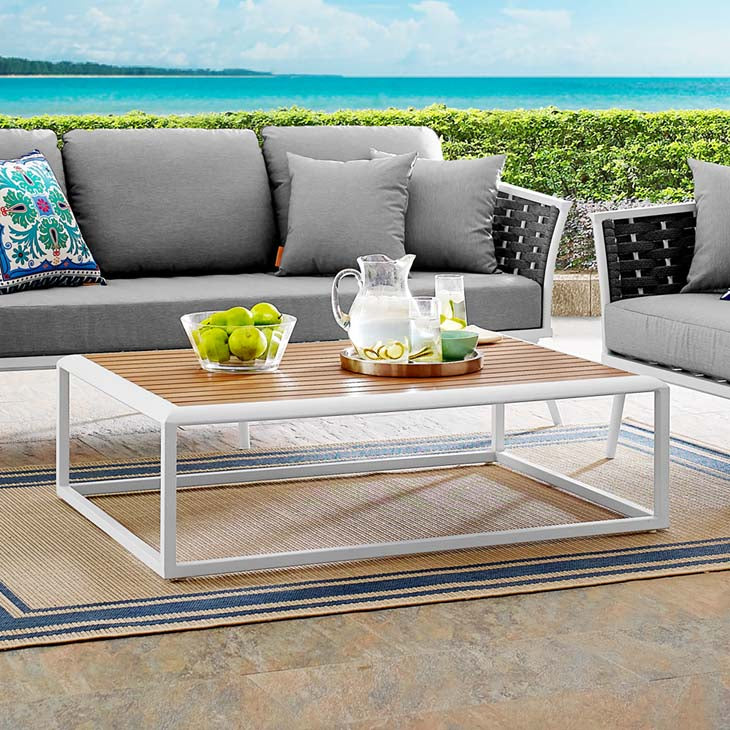 Standpoint Outdoor Patio Aluminum Coffee Table - living-essentials