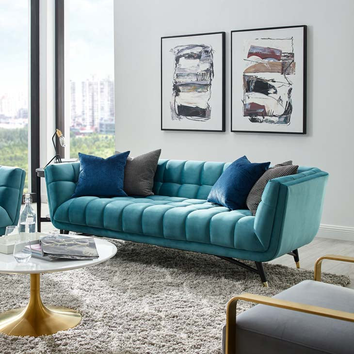 Adept Upholstered Velvet Sofa - living-essentials