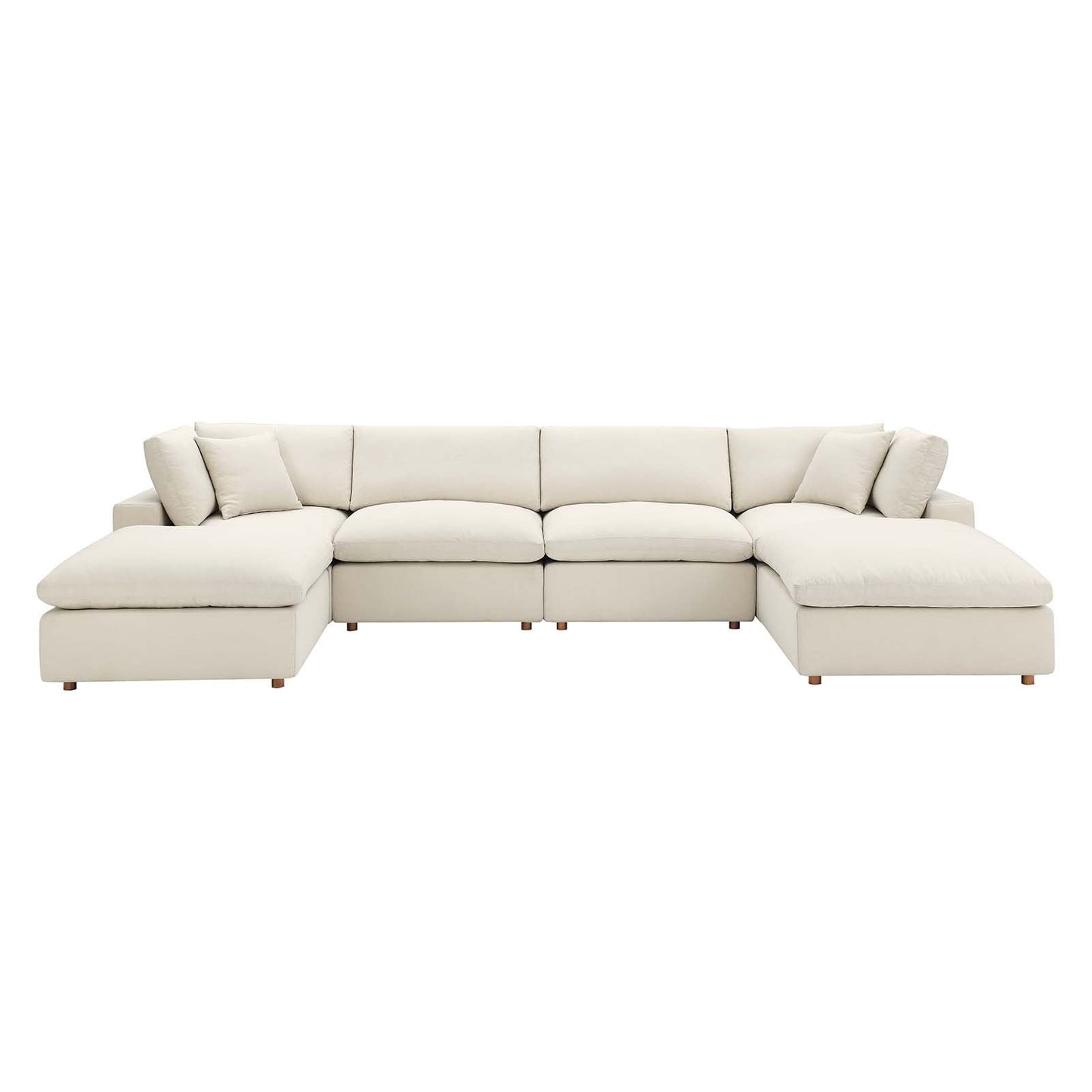 Connie Down Filled Overstuffed 6-Piece Sectional Sofa
