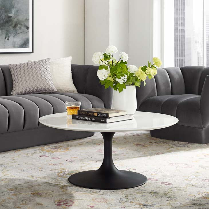 Tulip 36" Round Wood Coffee Table - living-essentials